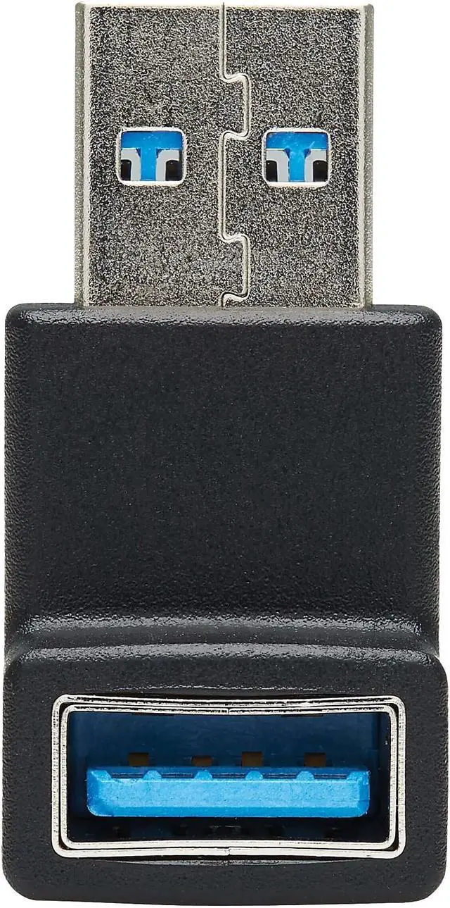 Alt view image 8 of 11 - Tripp Lite USB 3.0 SuperSpeed Adapter - USB-A to USB-A, M/F, Down Angle, Black