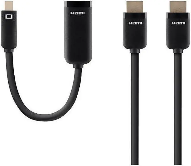 Alt view image 9 of 11 - Belkin F2CD080bt12 Mini Displayport To Hdtv Cable - Video Cable - Displayport / Hdmi - Hdmi (M) To Mini Displayport (M) - 12 Ft - Black - 4K Support
