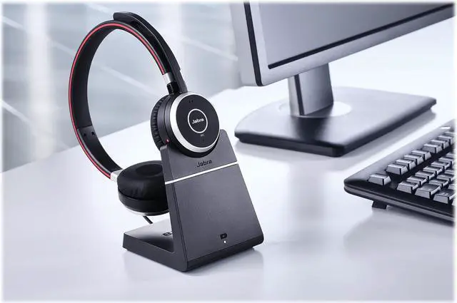 Alt view image 9 of 13 - Jabra Evolve 65+ MS Stereo Wireless Headset / Music Headphones
