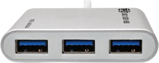 Alt view image 4 of 17 - Tripp Lite 4-Port Portable USB 3.1 Gen 1 USB Type-C USB-C Hub Tablet Laptop (U460-004-4A)