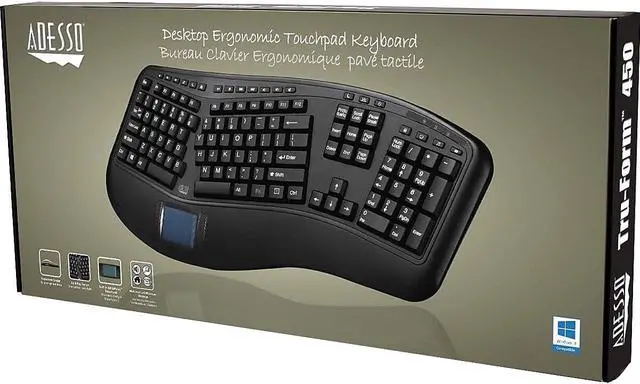 Alt view image 16 of 20 - ERGONOMIC TOUCHPAD KEYBOARD USB