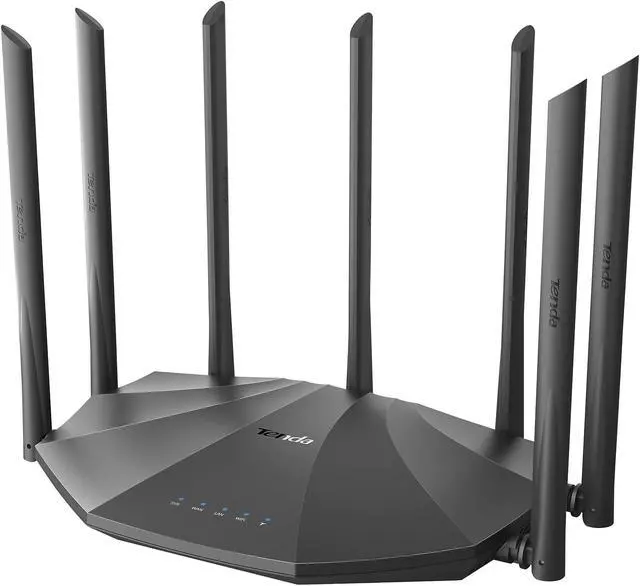 Alt view image 8 of 20 - Tenda AC23 Smart WiFi Router - Dual Band Gigabit Wireless (up to 2033 Mbps) Internet Router for Home, 4X4 MU-MIMO Technology, Up to 1400 sq ft Coverage Parental Control Compatible with Alexa (AC2100)