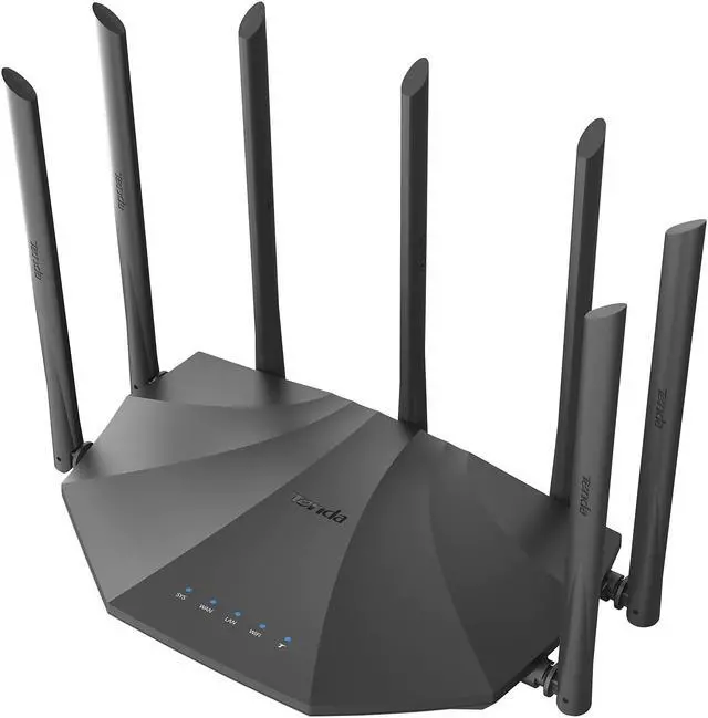 Alt view image 9 of 20 - Tenda AC23 Smart WiFi Router - Dual Band Gigabit Wireless (up to 2033 Mbps) Internet Router for Home, 4X4 MU-MIMO Technology, Up to 1400 sq ft Coverage Parental Control Compatible with Alexa (AC2100)