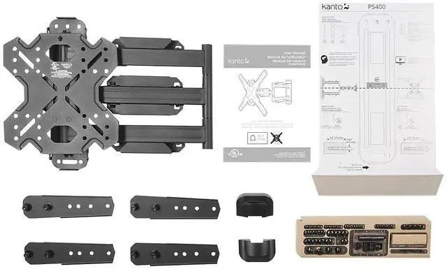 Alt view image 10 of 20 - Kanto PS400 Articulating Full Motion TV Mount for 30" - 80" TV (Black)