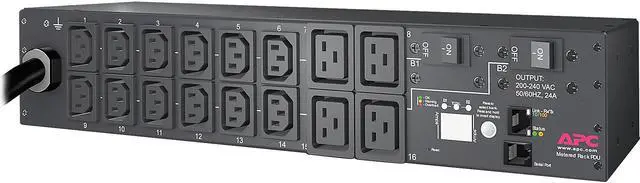 Alt view image 6 of 10 - Schneider Electric AP7811B 30A - 208V, 2U Height Rack-Mountable Metered PDU Power