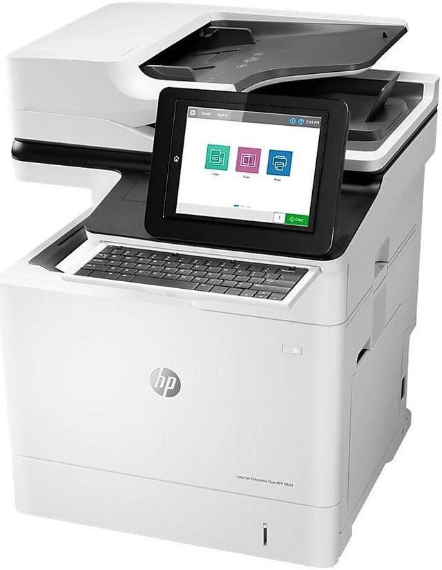 Alt view image 4 of 17 - HP LaserJet Enterprise Flow MFP M634h Laser Printer, Black And White Mobile
