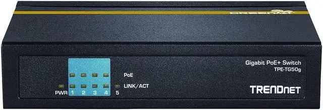 Alt view image 9 of 13 - Trendnet 5-Port Gigabit Poe+ Switch