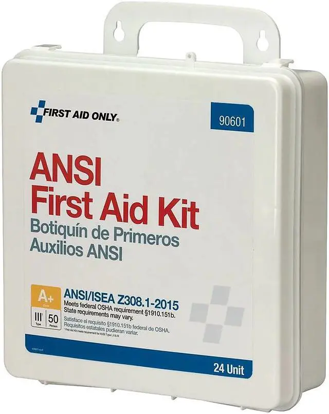 Alt view image 6 of 6 - Weatherproof Ansi Class A+ First Aid Kit For 50 People, 24 Pieces