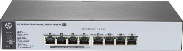 Alt view image 6 of 11 - HPE OfficeConnect 1820 8G PoE+ (65W) Switch (J9982A)