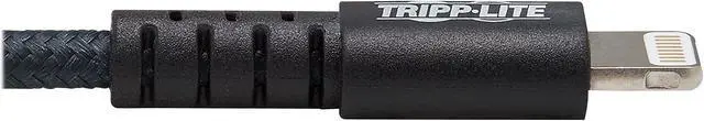 Alt view image 12 of 18 - Tripp Lite M100-006-GY-MAX Heavy-Duty USB Sync / Charge Cable with Lightning Connector - M/M, USB 2.0, UHMWPE and Aramid Fibers, Gray, 6 ft. (1.8 m)