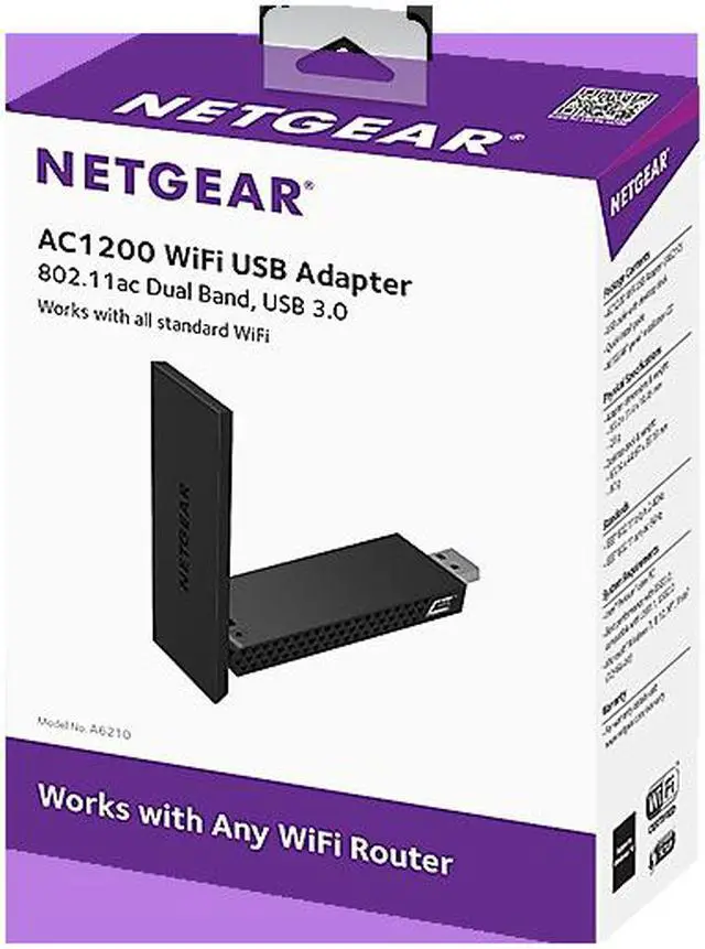 Alt view image 13 of 15 - NETGEAR AC1200 Wi-Fi USB Adapter High Gain Dual Band USB 3.0 (A6210)