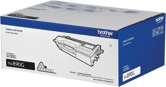 Alt view image 10 of 18 - Brother TN890G TAA-Compliant Ultra High-yield Black Toner Cartridge
