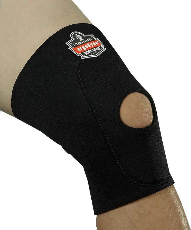 Alt view image 2 of 4 - Ergodyne ProFlex Knee Sleeve With Open Patella/Anterior Pad Black Medium 16533
