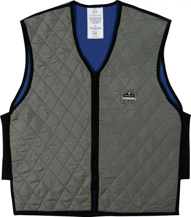Alt view image 2 of 5 - Ergodyne Chill-Its 6665 Evaporative Cooling Vest Gray Large 12544