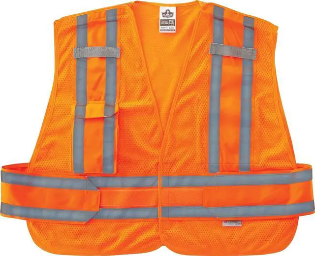 Alt view image 2 of 5 - Ergodyne GloWear 8244 Expandable Public Safety Vest Orange 3XL+ 21363