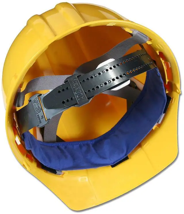 Alt view image 4 of 11 - Cooling Hard Hat Liner, Evaporative Cooling, Acrylic Polymers, Blue