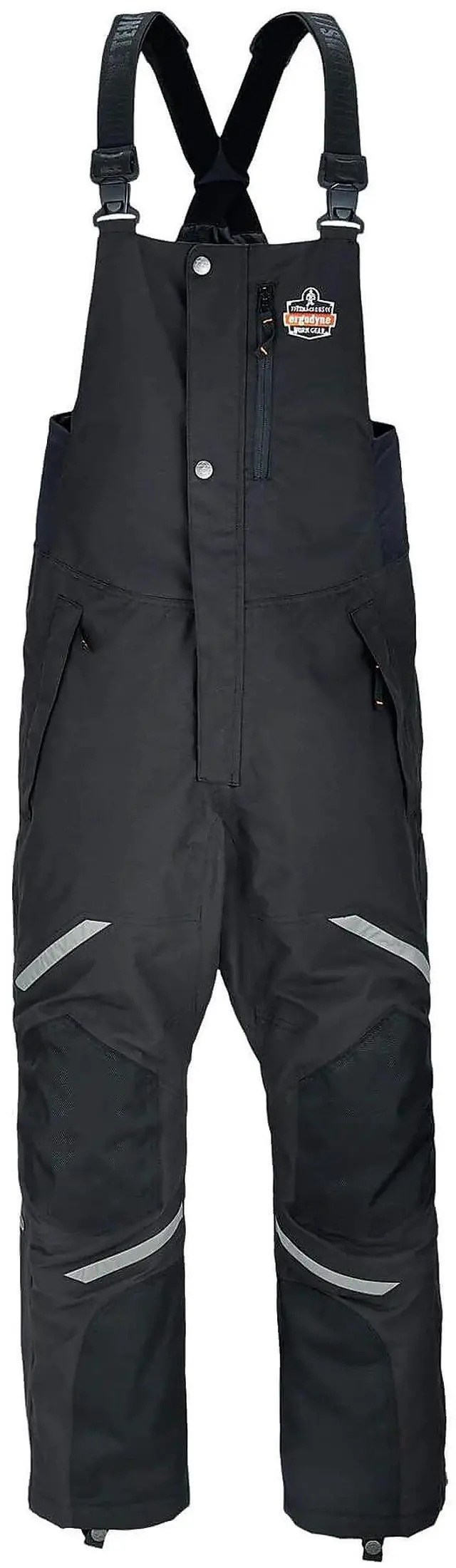 Alt view image 2 of 2 - Ergodyne 41215 N-Ferno 6471 Thermal Bibs with 500D Nylon Shell - X-Large - Black