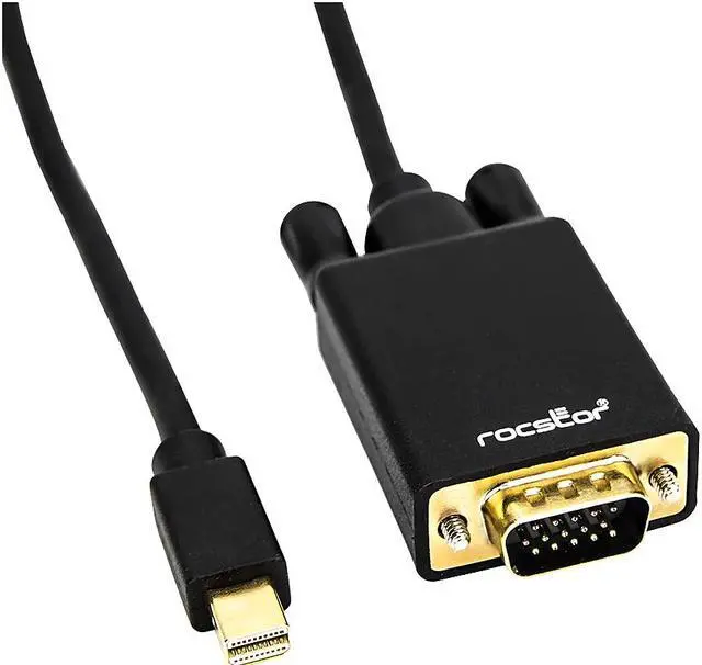 Alt view image 19 of 20 - Rocstor Y10C163-B1 6Ft Mini Displayport To Vga M/M Hd-15 Male Cable Gold Plated