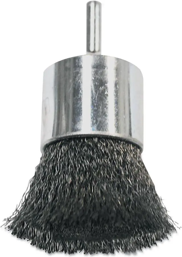 Alt view image 3 of 3 - WEILER 96107 Crimped Wire End Wire Brush, Steel, 1"