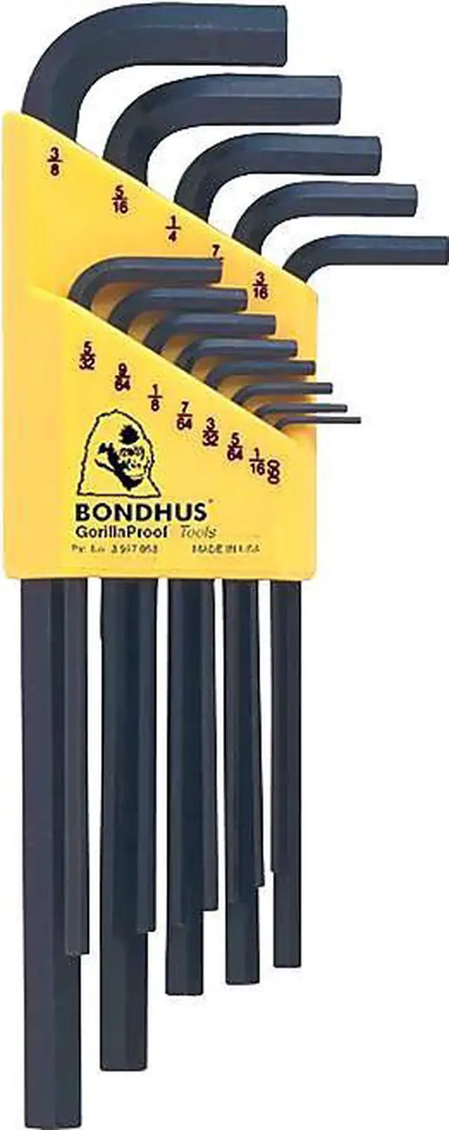 Alt view image 4 of 5 - Bondhus 12137 Set 13 Hex L-wrenches (.050-3/8") - Long