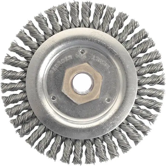 Alt view image 6 of 6 - WEILER 94043 Wire Wheel Wire Brush, 4-1/2", 3/16" W