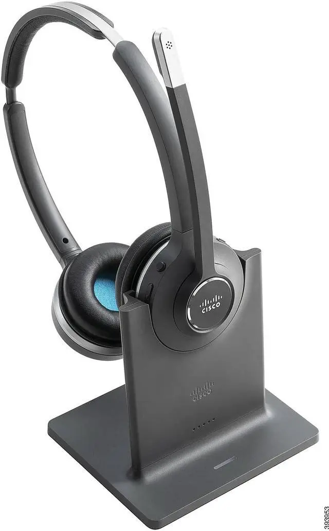 Main image of Cisco 562 Headset, Stereo - Wireless - DECT 6.0 - 300 ft48 kHz - Over-the-head - Binaural - Supra-aural - Uni-directional, Electret, Condenser Microphone - Black