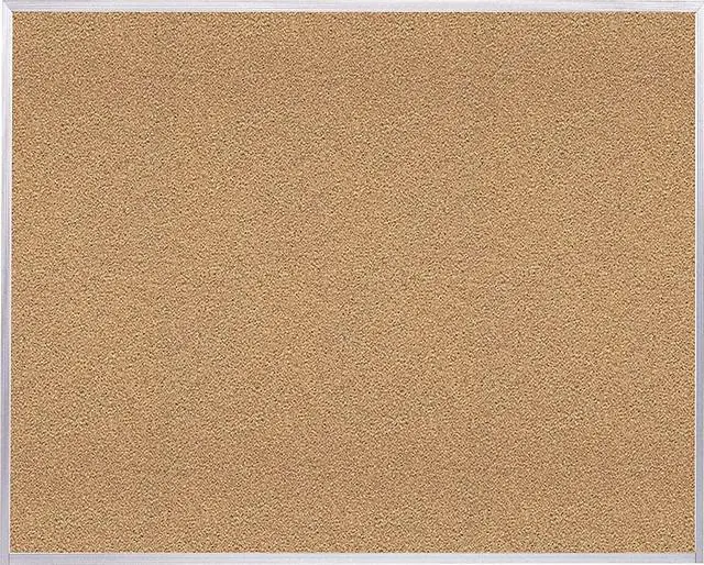 Alt view image 15 of 18 - Ghent AK45 Aluminum-Frame Natural Corkboard - 60.5" x 48.5" - Tan Surface, Satin Aluminum Frame