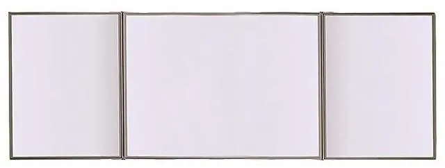 Alt view image 8 of 9 - Ghent 41300 VisuALL PC Whiteboard Cabinet with Fabric Bulletin Board Exterior Doors - 36" x 24" - Beige/White Surface, Satin Aluminum Frame