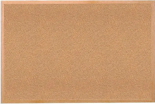 Alt view image 10 of 11 - Ghent 1434-1 Natural Cork Bulletin Board with Wood Frame - 46.5" x 36" - Tan Surface, Oak Finished Wood Frame