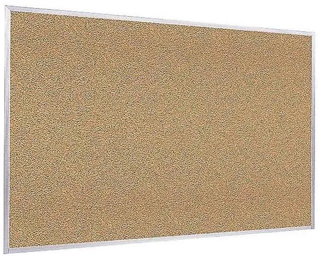 Alt view image 9 of 14 - Ghent 1334-1 Aluminum-Frame Natural Corkboard - 46.5" x 36" - Tan Surface, Satin Aluminum Frame