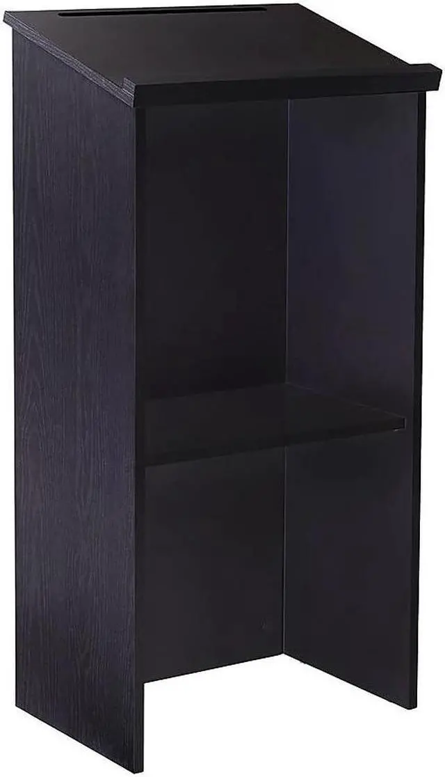 Main image of AdirOffice 46"H Floor Standing Lectern with Adjustable Shelf Black (661-01-BLK)
