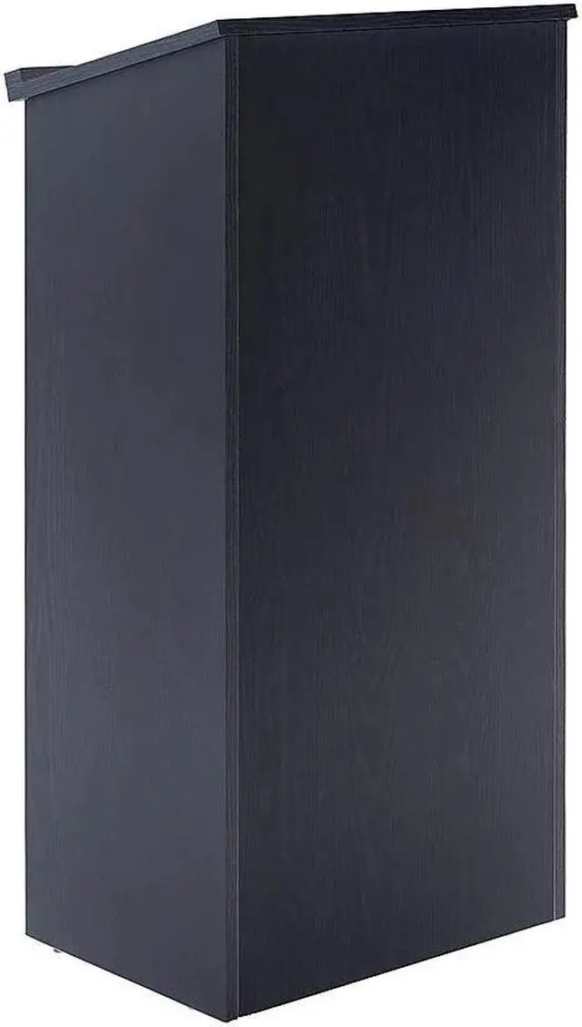 Alt view image 2 of 6 - AdirOffice 46"H Floor Standing Lectern with Adjustable Shelf Black (661-01-BLK)