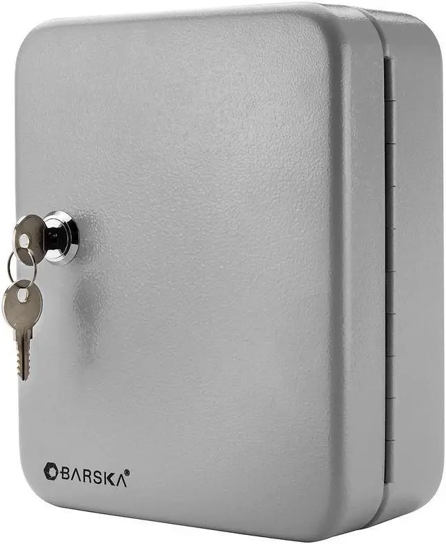 Alt view image 16 of 20 - Barska Key Cabinet, 20 Capacity, 8" H Matte Steel CB12482