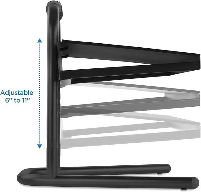 Alt view image 11 of 14 - Mount-It! Adjustable Foot Rest w/ Six Height Settings | MI-7807