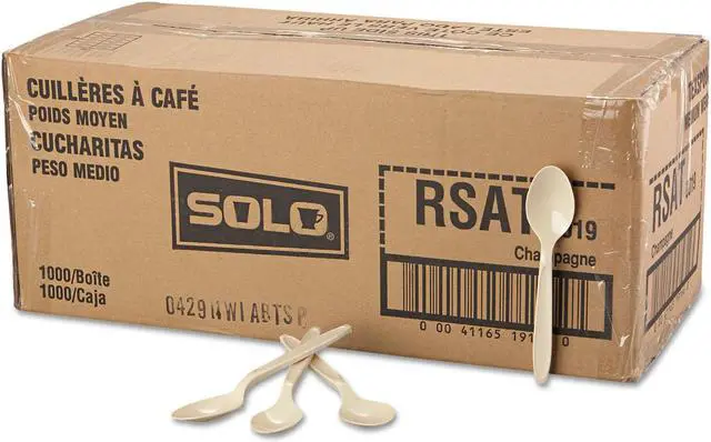 Alt view image 4 of 4 - SOLO CUP RSAT-0019 Teaspoon,Medium Weight,Champagne,PK 1000