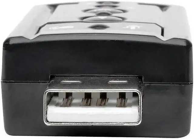 Alt view image 12 of 19 - Tripp Lite U237-001 USB External Sound Card Microphone Speaker Virtual 7.1 Channel