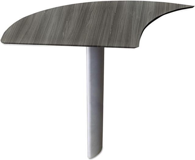 Main image of Mayline Medina Series Curved Desk Extension Left-Hand 47w x 24d x 29 1/2h Gray