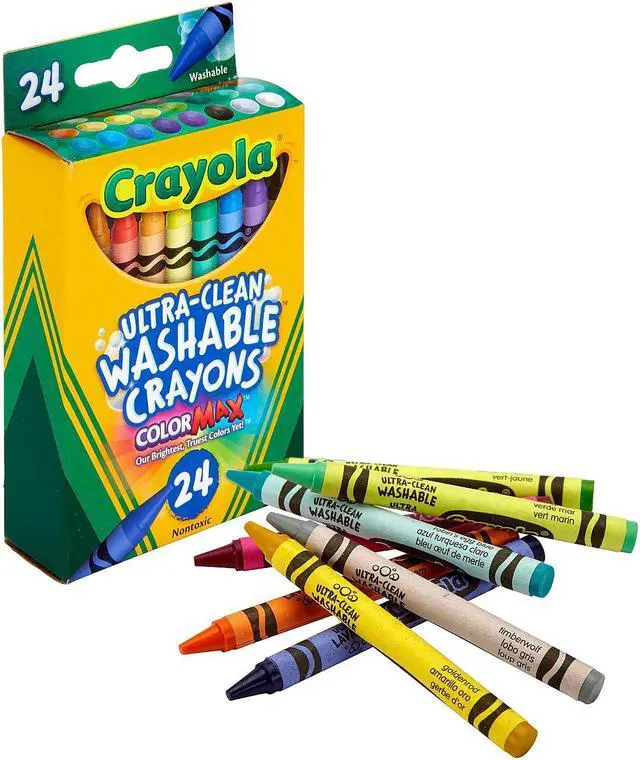 Alt view image 17 of 20 - Crayola Washable Crayons-24/Pkg