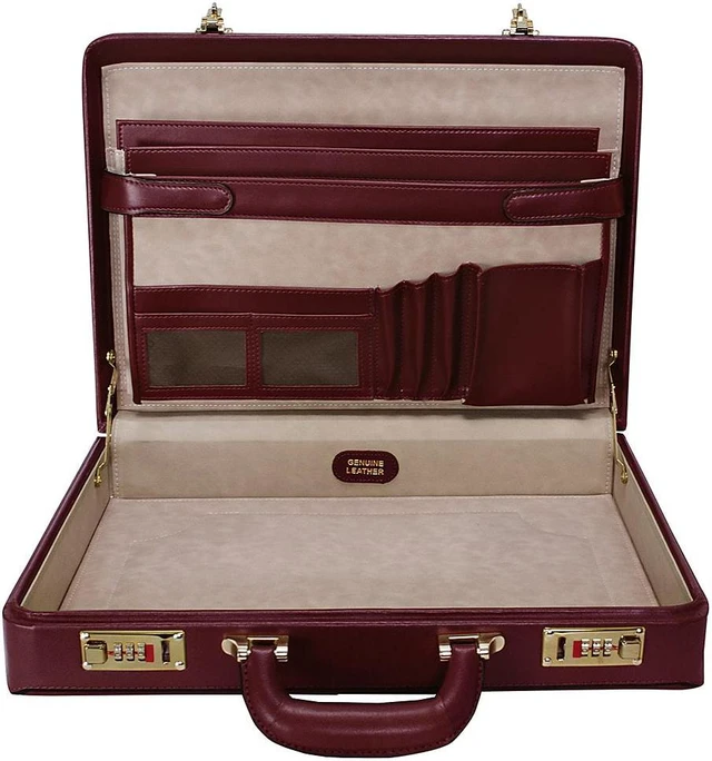 Alt view image 10 of 11 - DALEY Leather 3.5" Attach Briefcase