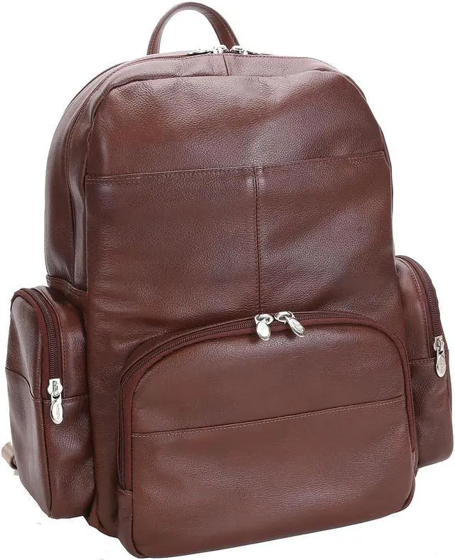 Alt view image 7 of 12 - S Series CUMBERLAND 15 Inch  Leather Dual Compartment Laptop Backpack