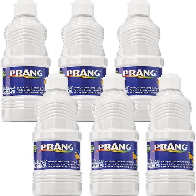 Prang Washable Tempera Paint White 16 oz. Bottle Pack of 6 (DIX10707-6) 