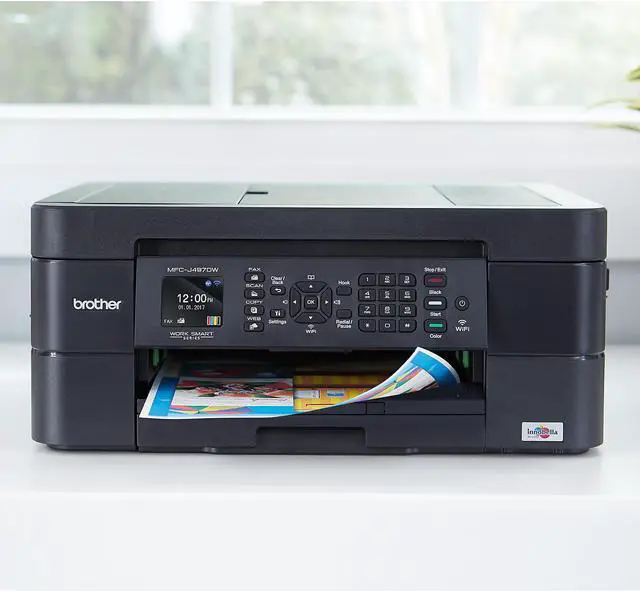 Alt view image 13 of 16 - Brother MFC-J497DW Inkjet Multifunction Printer - Copier/Fax/Printer/Scanner