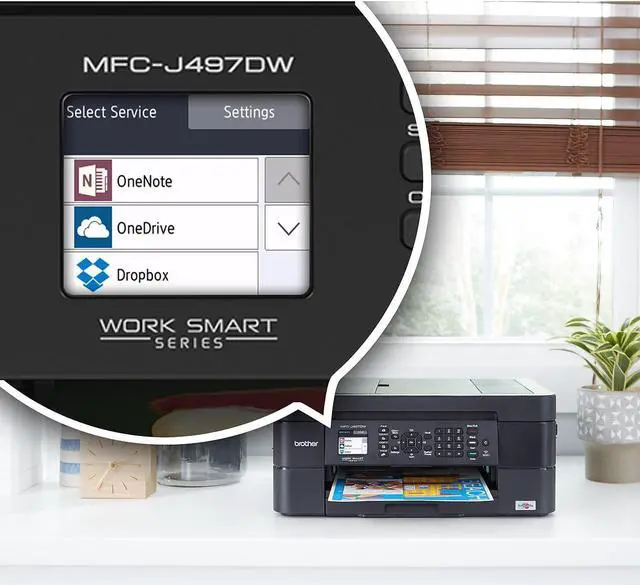 Alt view image 14 of 16 - Brother MFC-J497DW Inkjet Multifunction Printer - Copier/Fax/Printer/Scanner