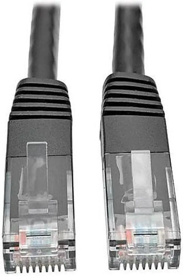 Alt view image 7 of 9 - Tripp Lite Cat6 Gigabit Molded Patch Cable, 14 ft. RJ45 (M/M), 550MHz 24 AWG Black 14' (N200-014-BK)