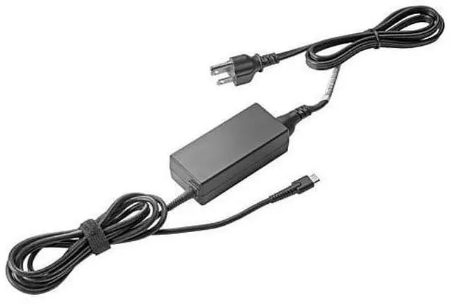 Alt view image 6 of 9 - HP 1MZ01AA#ABA Original 45W USB-C Power Adapter for Chromebook x360/Pro x2