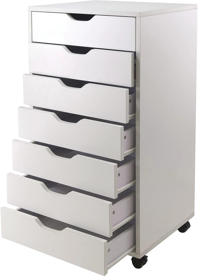 Alt view image 11 of 15 - Winsome Trading 10792 Halifax Cabinet for Closet - Office, 7 Drawers, White