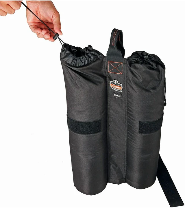 Alt view image 8 of 9 - Ergodyne One Size Black Tent Weight Bags - Set of 2