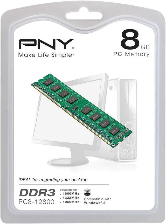 Alt view image 17 of 17 - PNY Performance 8GB (2x4GB) DDR3 1600MHz NHS Desktop Memory MD8GSD31600NHS