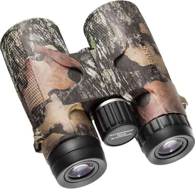 Alt view image 7 of 14 - BARSKA AB11848 BARSKA 12X42 WP BLACKHAWK GREEN LENS BINOCULARS IN MOSSY OAK