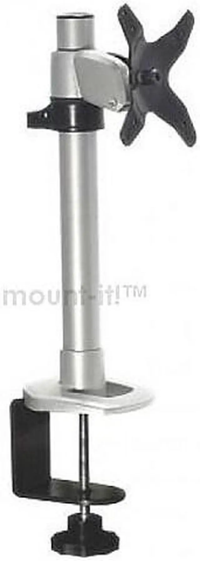 Alt view image 3 of 3 - mountit! mi31116 lcd / led computer monitor mount with height adjustable and tilting functionality, supports 13"  32" screen sizes, vesa standard compliant, cclamp installation, silver